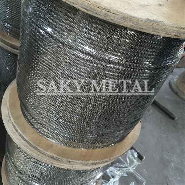 6x19 304 316 FC Stainless Steel Wire Rope