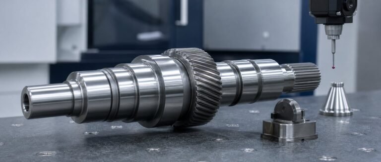 Precision-ground 4140 steel shafts under dimensional inspection