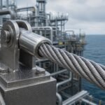 904L stainless steel wire rope cable installed on an offshore process platform