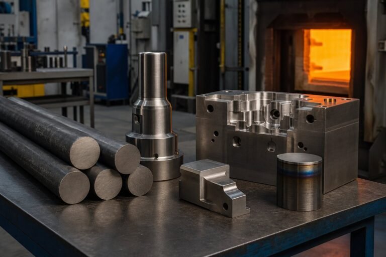 H11 hot-work tool steel die blocks and machined extrusion tooling