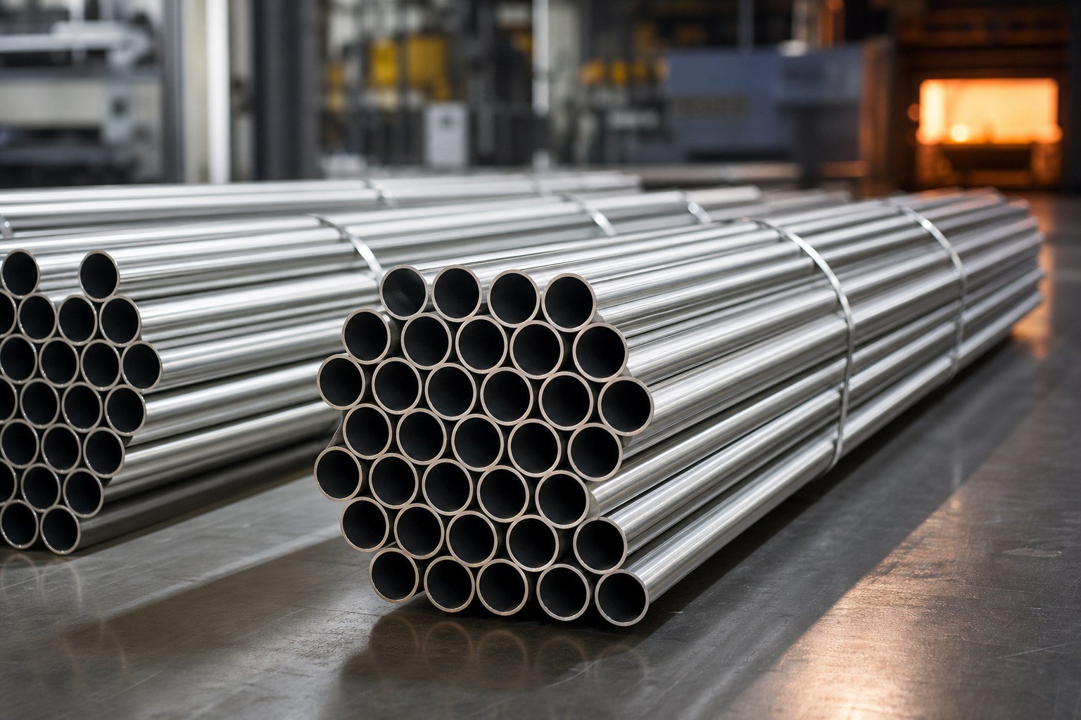 Stainless steel 309H tubes prepared for high-temperature industrial service