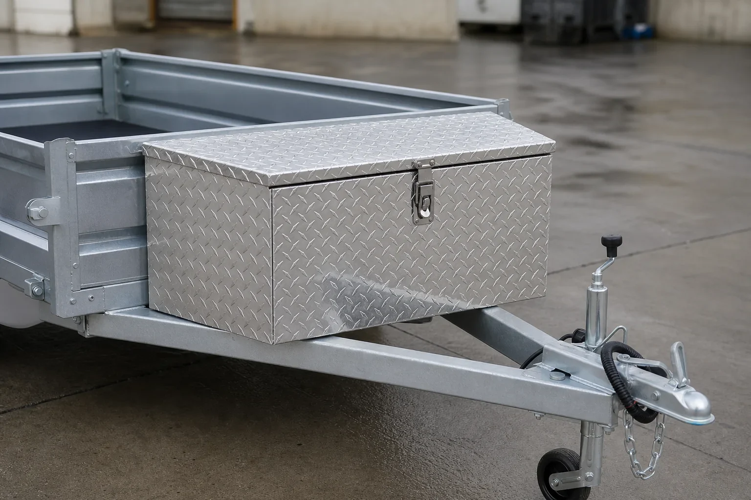 Aluminum Tool Box for Trailer Tongue ATV Truck Pickup Storage. - main product view
